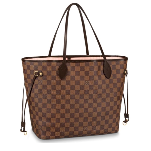 Thời trang cặp Túi Xách đeo Louis Vuitton Neverfull MM bag Damier Ebène Canvas