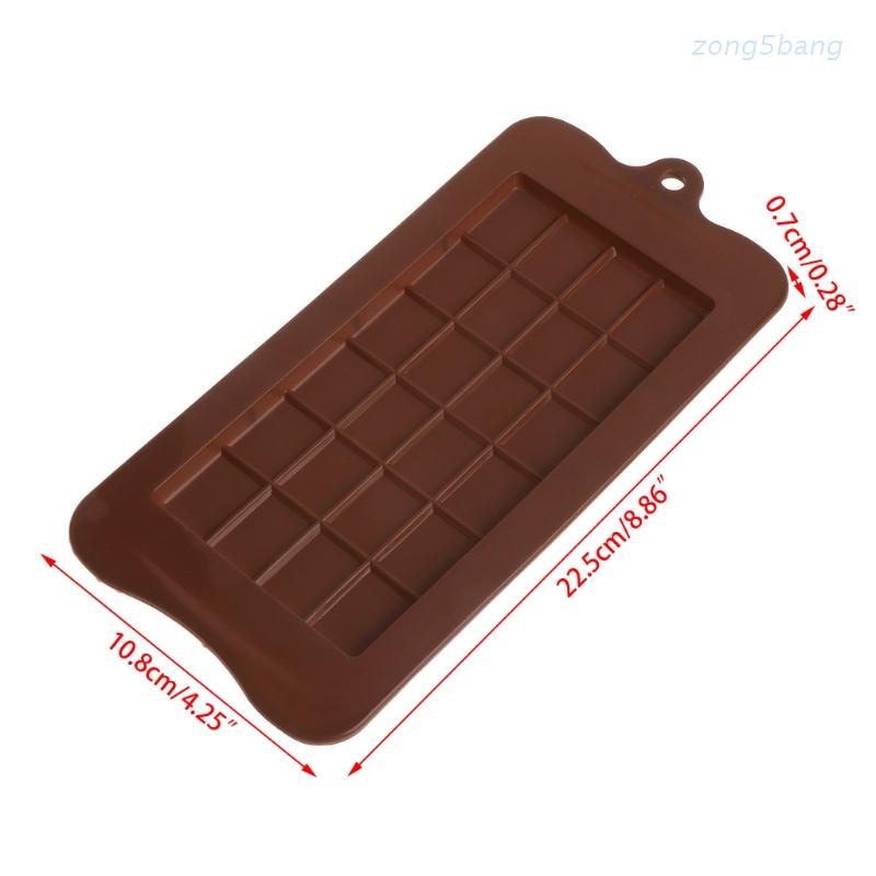 Khuôn Silicone Làm Bánh Kẹo Hình Thanh Sô Cô La 24 Ngăn