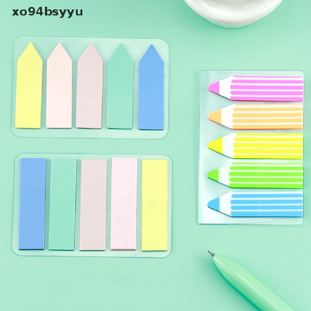 [Xo94Bsyu] 100 Tờ Giấy Dán Ghi Chú Tự Dính Đánh Dấu Trang Sách Trường Học