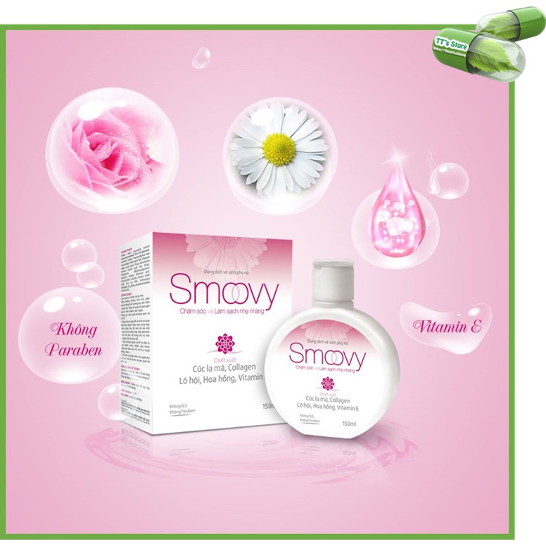 SMOOVY - SMOOVY COOL 150ml - Dung Dịch Vệ Sinh Phụ Nữ Smoovy, nước hoa vùng kín Inner Perfume [Smovy, smuvy, smovy cool]