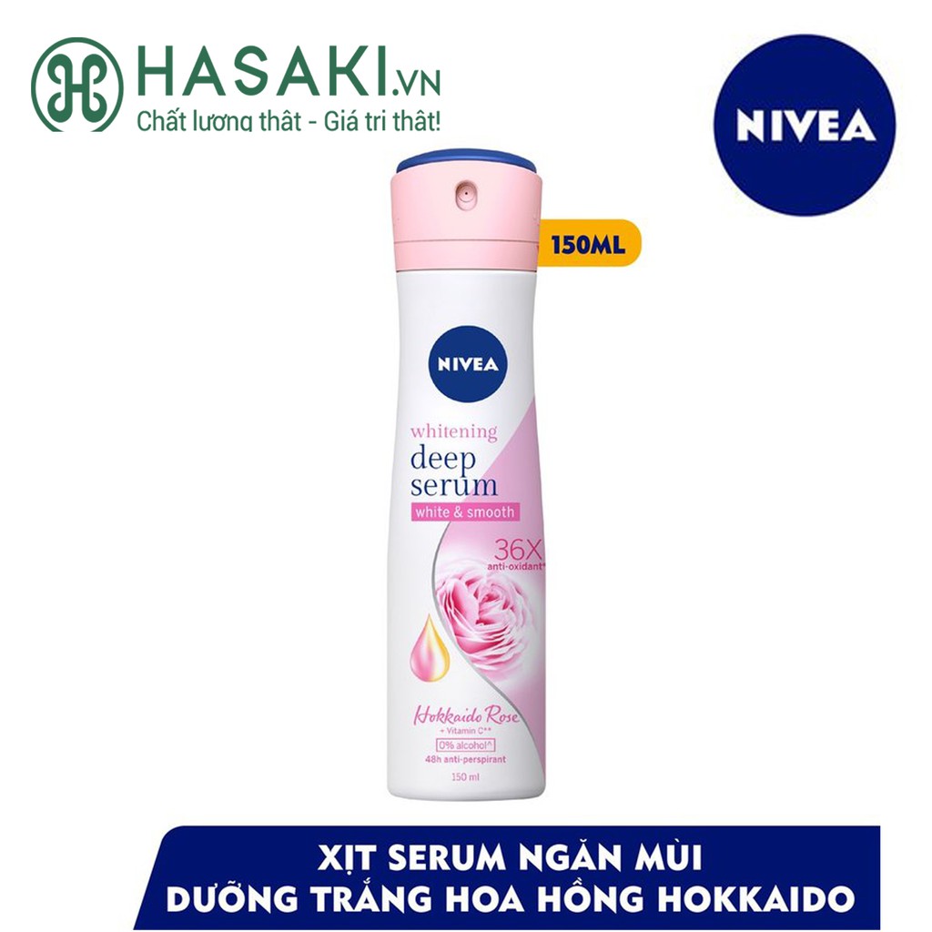 Xịt Ngăn Mùi Trắng Da Nivea Whitening Deep Serum Spray 150ml