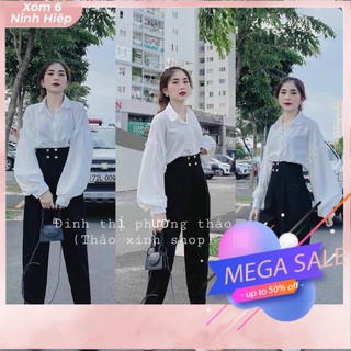 Áo Sơ Mi Trắng Basic Dáng Rộng Áo Sơ Mi Nữ Đẹp