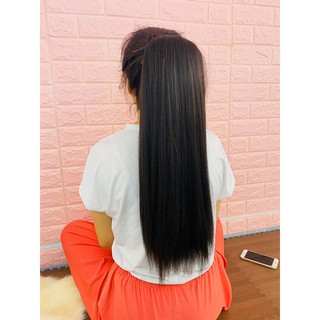 Giảm 20k.[ FREE SHIP] .Tóc giả cột thẳng dài 60p .Tơ cao cấp hàn quốc