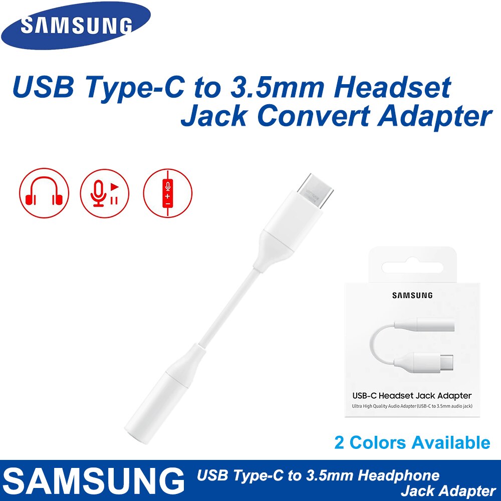 Cáp Chuyển Đổi Từ 100% Samsung Usb Type-C Sang Cổng 3.5mm Aux Sang Cổng 3.5 Cho Galaxy A8 + 2018 Note10 Pro