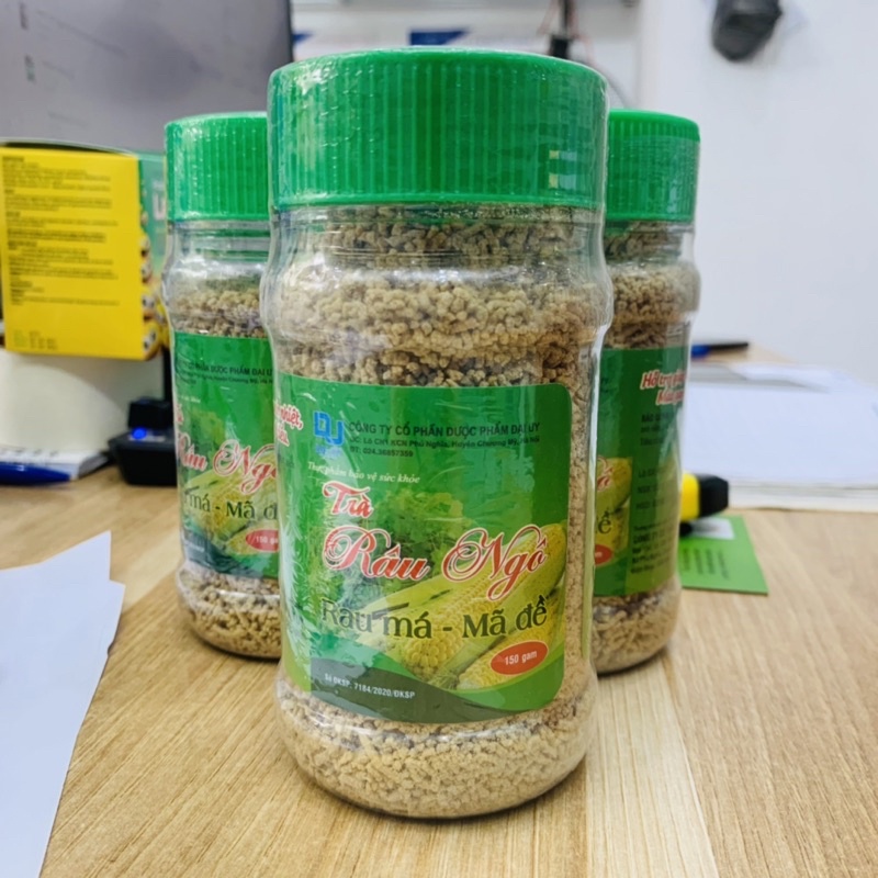 TRÀ RÂU NGÔ RAU MÁ THANH NHIỆT CỚ THỂ MÁT GAN, GIẢI ĐỘC - LỌ 150g