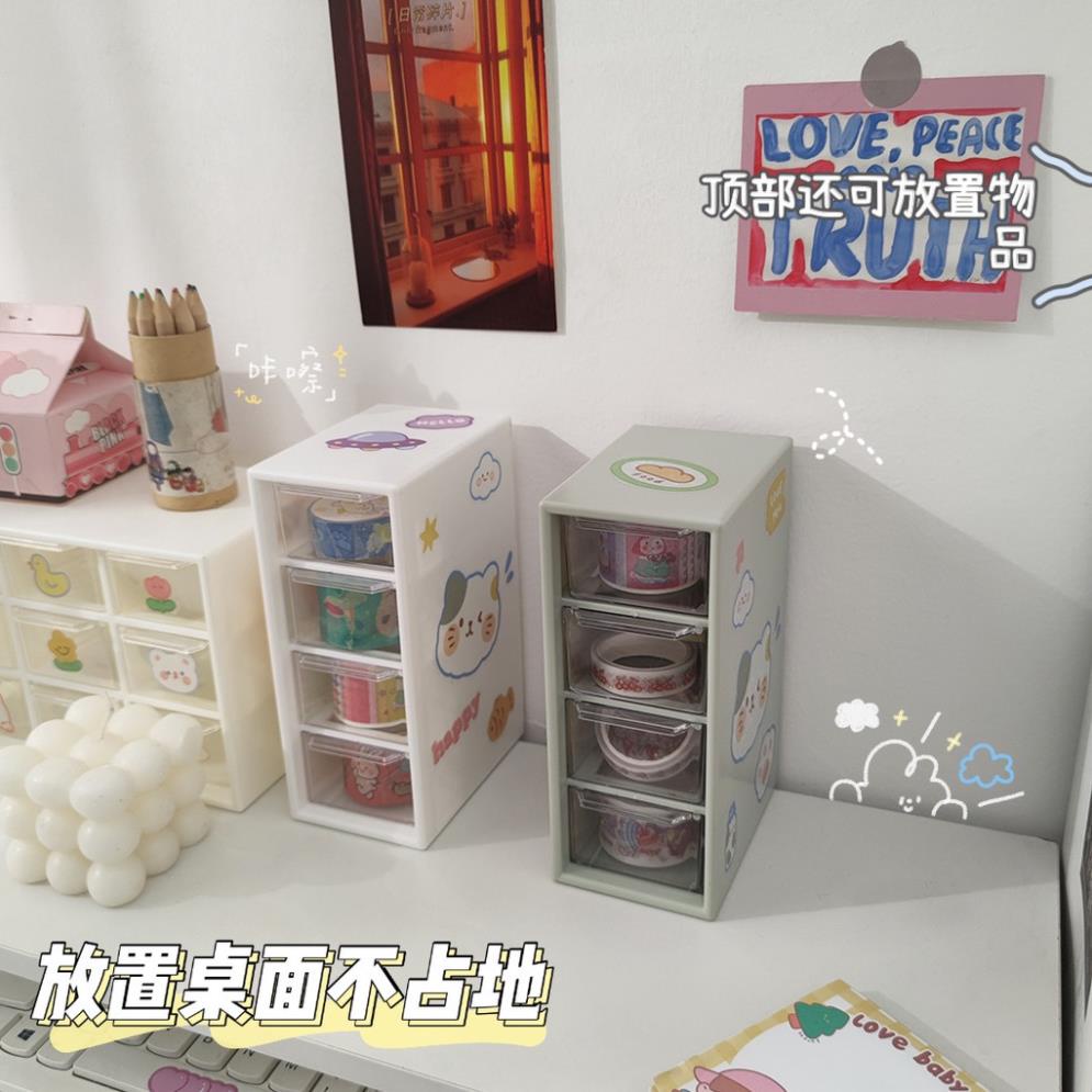 Tủ Mini Ngăn Kéo Trong Suốt Để Bàn Đựng Trang Sức Mỹ Phẩm [Hàng Loại 1]