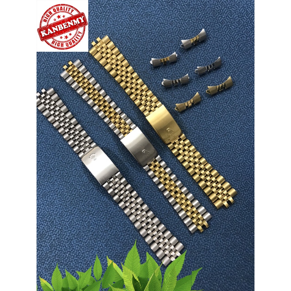 (SALE HOT) Dây đồng hồ kim loại Rolex 5 mắt đúc xịn size 20mm (ĐỦ 3 MÀU)