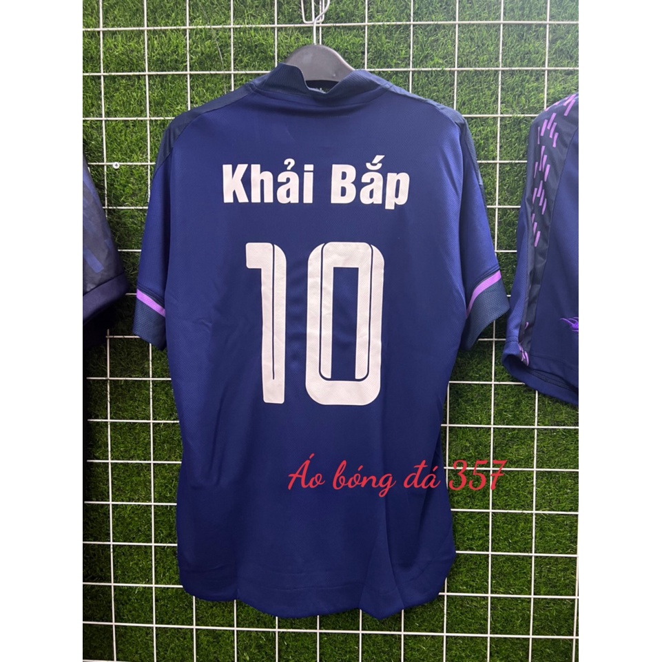 Bộ Quần Áo Bóng Đá Zụka Tím Than Dệt Kim