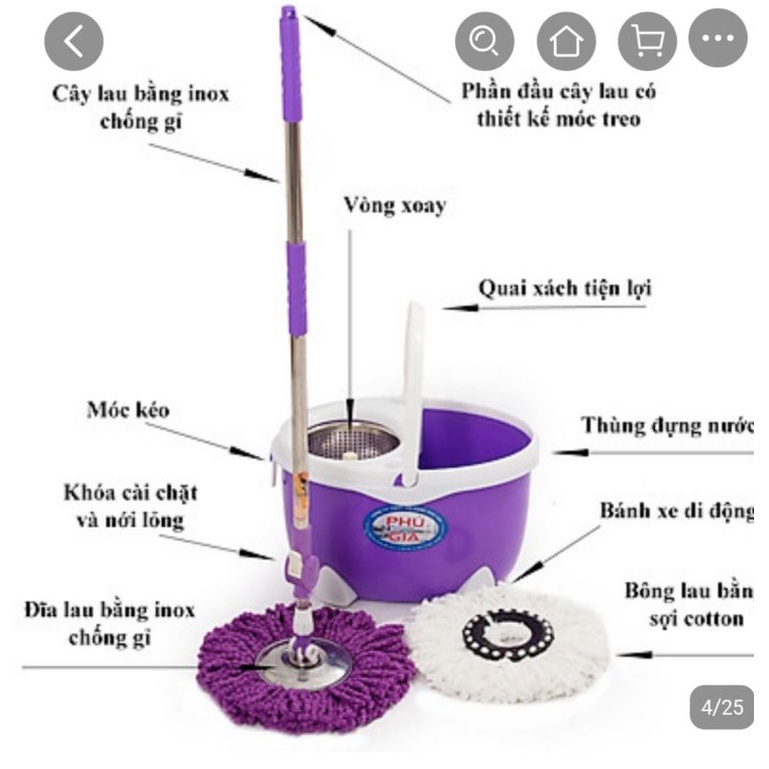 Bộ lau nhà cao cấp Phú Gia - KH019