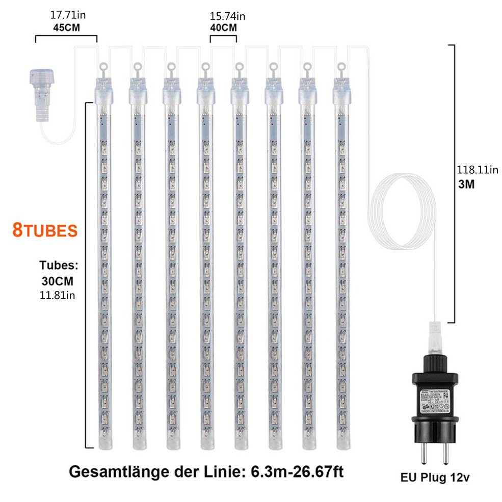 Đèn Led Sao Băng Nhiều Màu Sắc Chống Nước 1.29