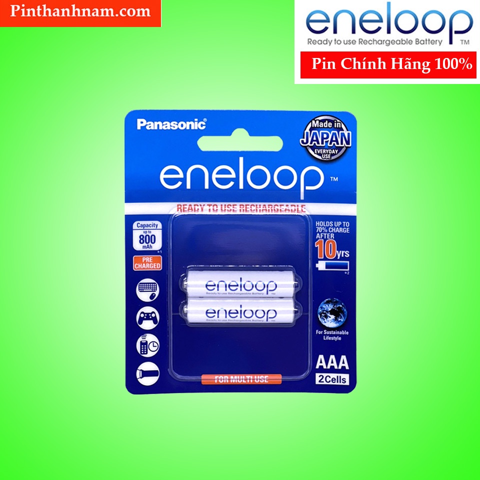 Pin AAA Eneloop Panasonic BK4MCCE Made in Japan