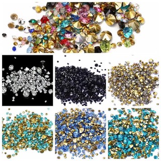 Set đá chân nhọn 12 màu trang trí móng