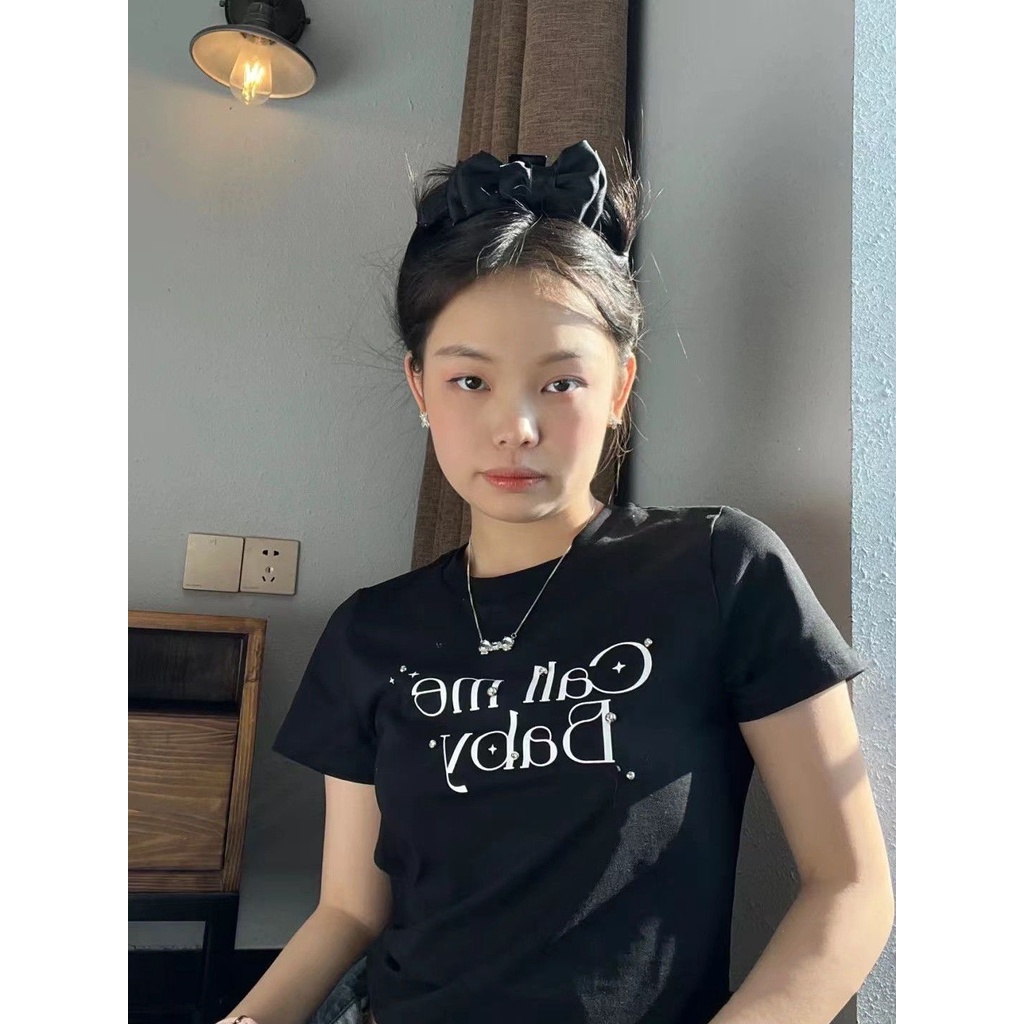 Áo Thun Tay Ngắn Phong Cách Âu Mỹ Thời Trang Mùa Hè Cho Nữ