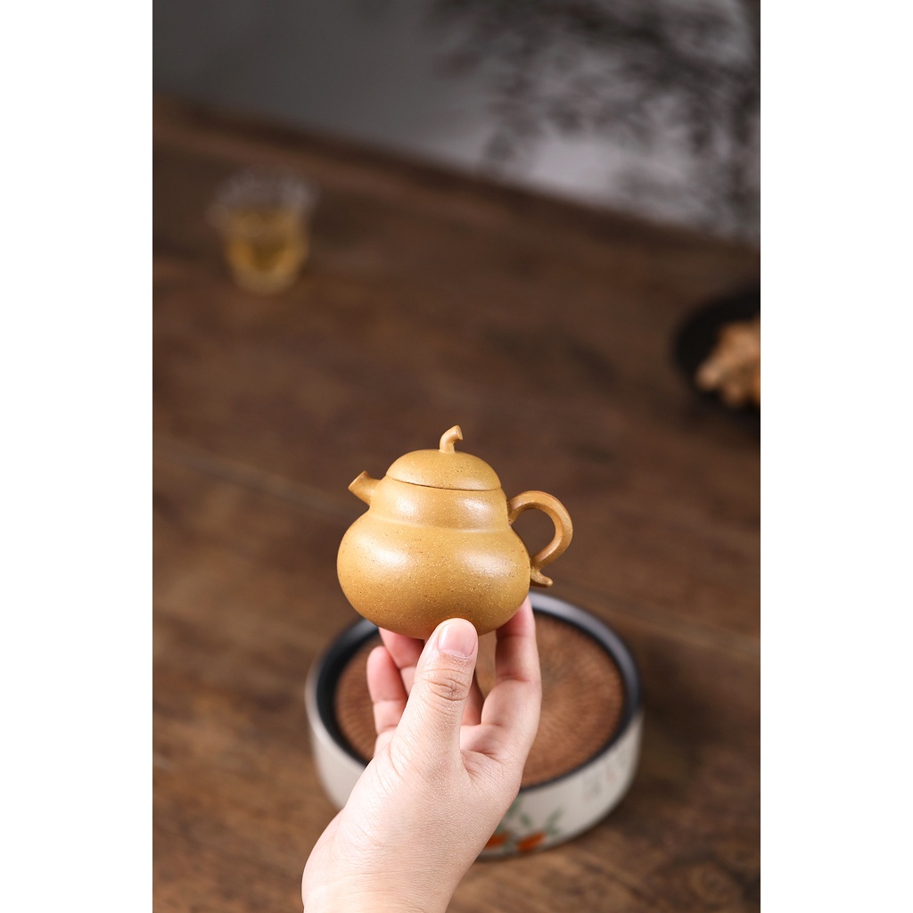 Ấm Tử Sa Nghi Hưng Hồ Lô 120 ml Độc Ẩm (Chi Ma Đoạn Nê)