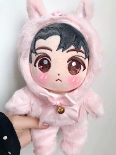 Bộ thú thỏ hồng cho doll (hàng sẵn)