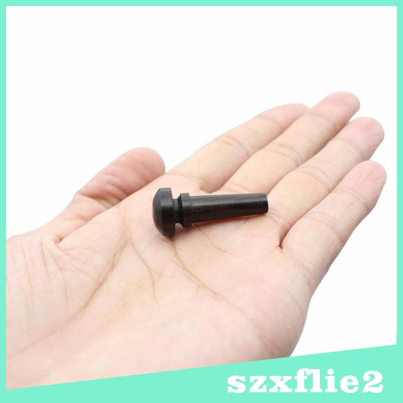 Hot sale！ Ebony 3/4 4/4 Violin Tail Nail Fasten Tailpiece Pin for Violinist 32x19x6mm