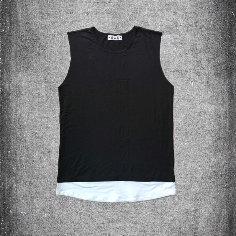 Áo layer tanktop dáng rộng, chất vải phông cotton mềm mịn mát