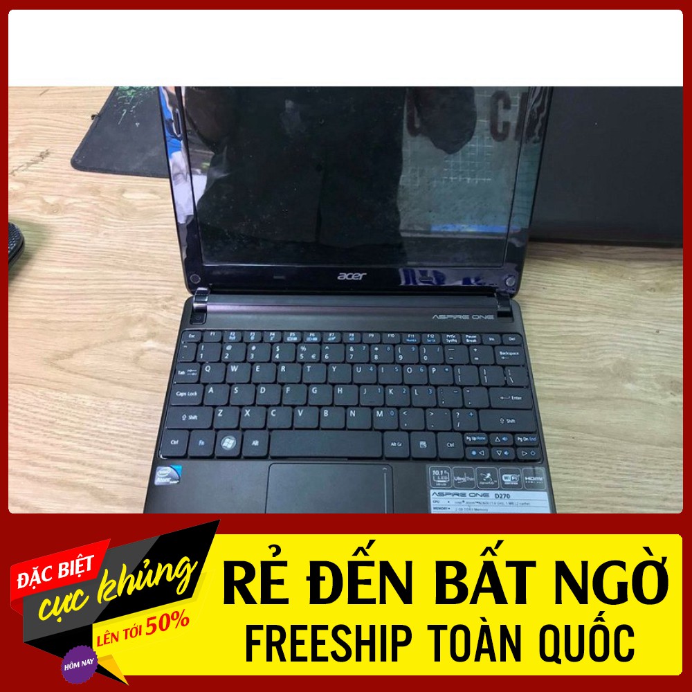 [500K] [Quá Sốc] Laptop mini 10inch Acer one Ram 2Gb/Ổ 320Gb/Nguyên Bản/Có Bao Da