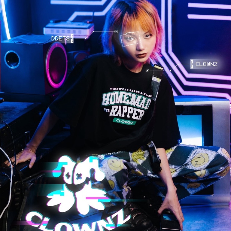 Áo thun tay lỡ local brand Clownz Homemade Rapper phông cổ tròn form rộng cotton unisex nam nữ