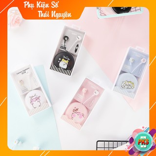 Tai nghe nhét tai giắc cắm 3mm thiết kế hình Chuột Hamster - thỏ  đáng yêu đi kèm hộp cùng kiểu XY18