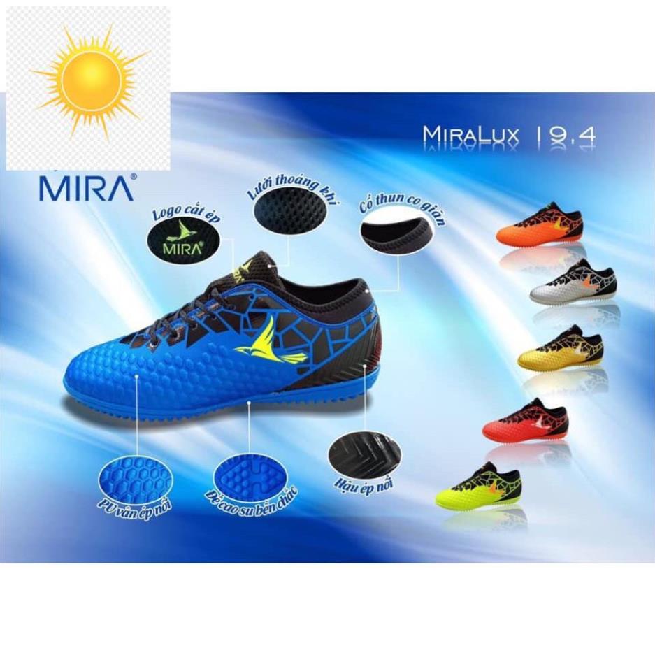 GIẦY CHÍNH HÃNG MIRA LUX 19.4 CAO CẤP KHÂU FULL ĐẾ -FULL HỘP MÀU CAM