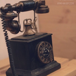 Mô hình trang trí điện thoại cổ điển giả cổ