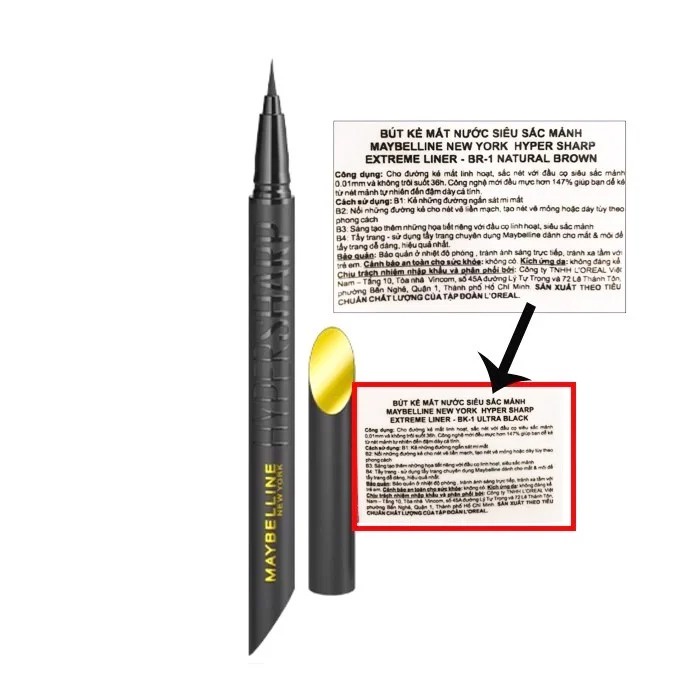 Bút Kẻ Mắt Nước Siêu Sắc Mảnh, Không Lem Trôi Maybelline New York Hyper Sharp Liner Extreme 0.4g