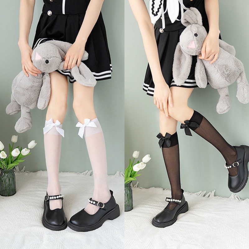 Xixi Vớ Cotton Mỏng Co Giãn Phối Ren Phong Cách Lolita Dành Cho Nữ