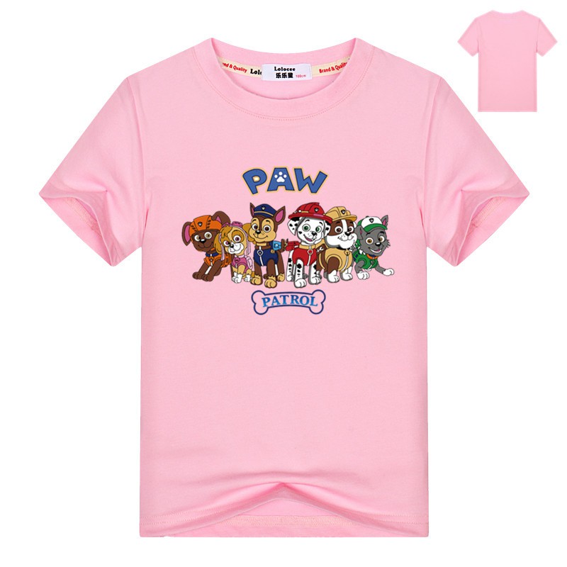Áo thun tay ngắn họa tiết hoạt hình Paw Patrol cho bé trai và bé gái