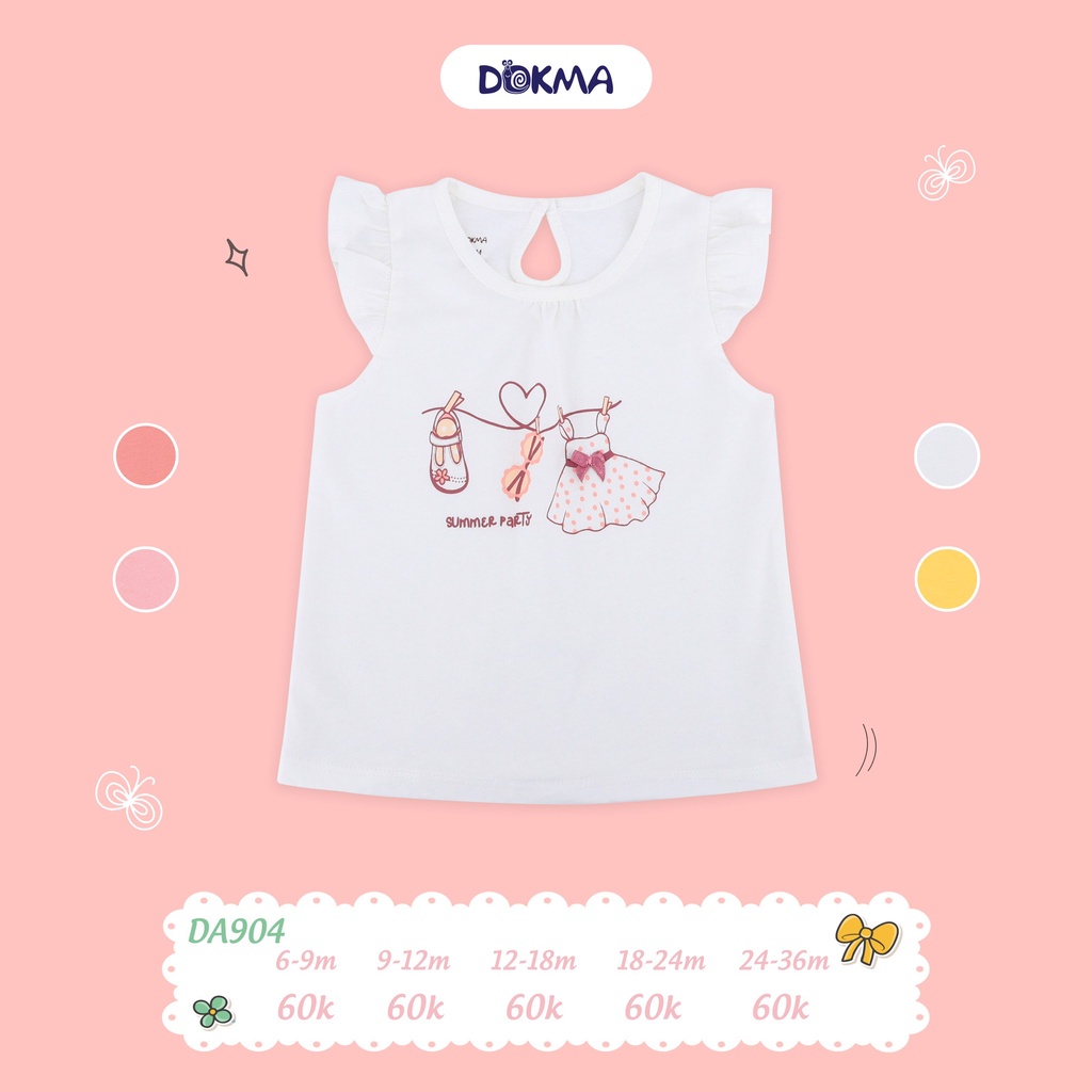 [DOKMA] Áo cánh tiên cotton họa tiết 2022 đẹp/mát, mềm (6-36m)