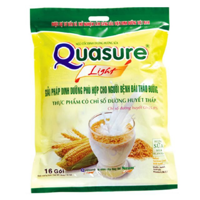 Bột ngũ cốc Quasure Light hương Sữa 400g (16 gói)