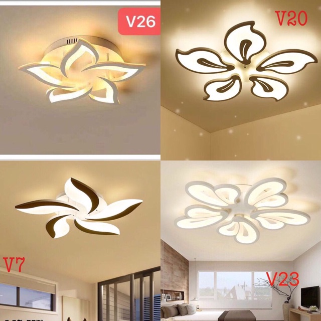Đèn Ốp Trần Hiện Đại V23-3 Chế Độ - Điều Khiển Từ Xa