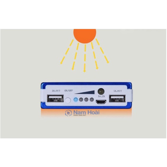 Box sạc dự năng lượng mặt trời pin 18650