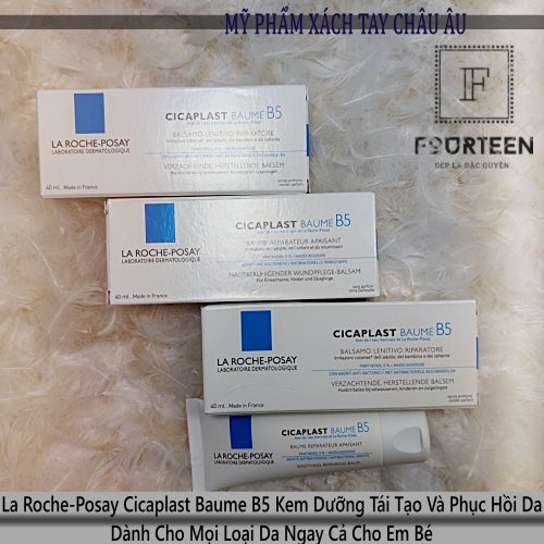 Kem Dưỡng Baume B5 La Roche-Posay Cicaplast Dịu Da Làm Mượt Và Phục Hồi Da - Sử Dụng Cả Cho Trẻ Em 40ml