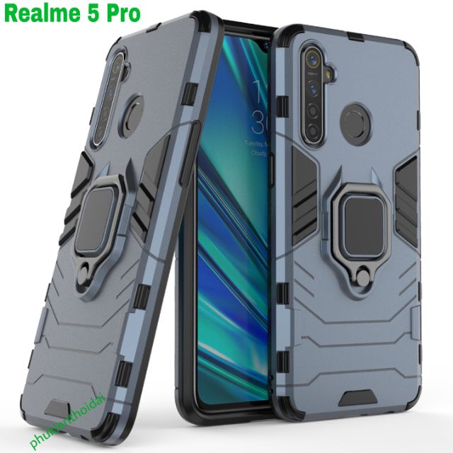 Ốp lưng Oppo Realme 5 Pro / Realme Q / Realme Q3 / Realme v13 chống sốc Iron Man Iring cao cấp siêu bền giá đỡ xem phim