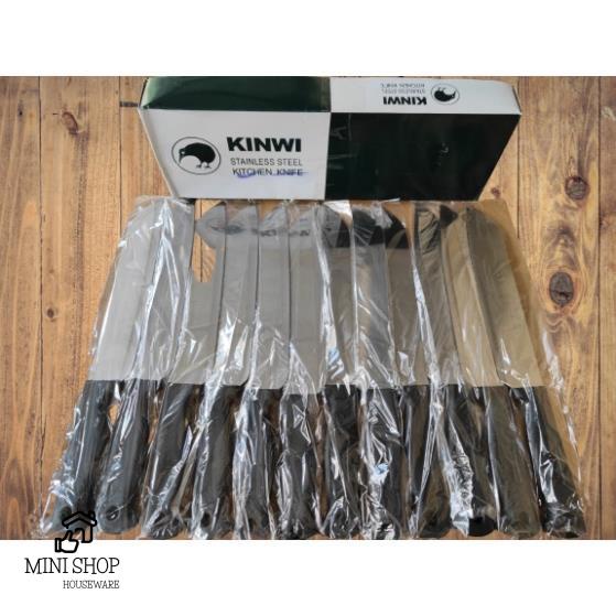 Dao Kinwi Stainless Steel Kitchen Knife Cán Nhựa Đen Dài 27cm - No.477