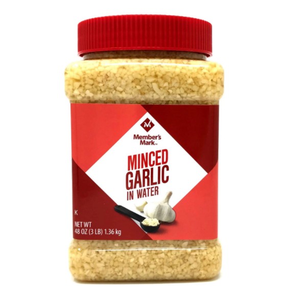 TỎI TƯƠI BĂM NGÂM NƯỚC GIẤM Member's Mark Minced Garlic 1,36kg (48 oz)