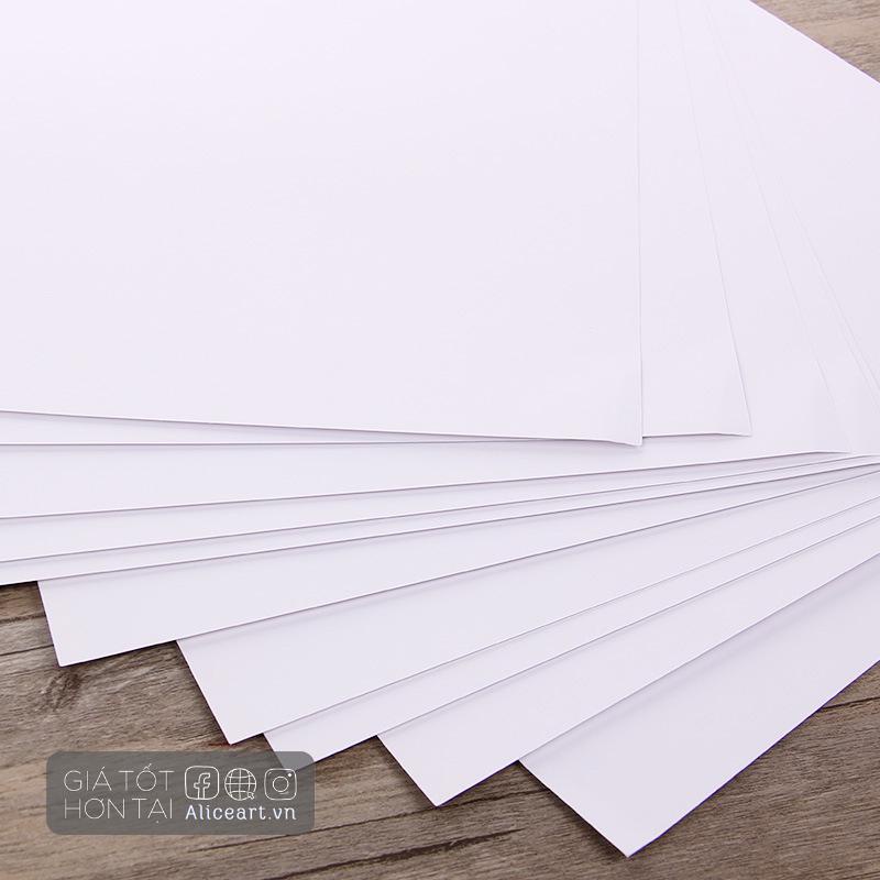 GIẤY ROKI TRẮNG dày 200gsm vẽ chì, marker, màu bột, chì màu, gouache, bột màu, phấn RẺ