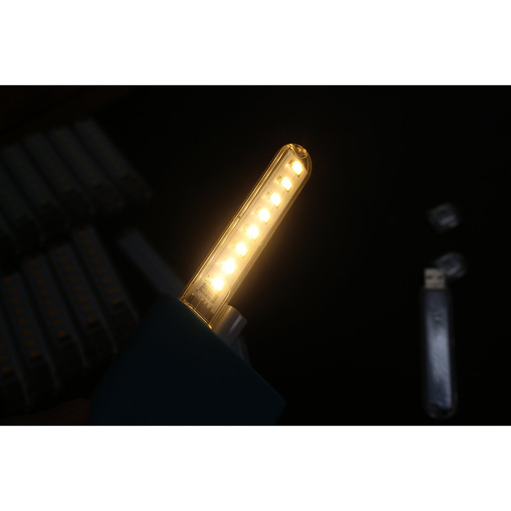 Đèn led usb trong suốt 8 bóng siêu sáng