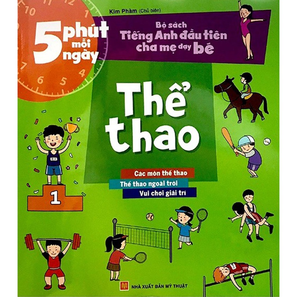 Sách - Combo 5 phút mỗi ngày - Bộ sách tiếng Anh đầu tiên cha mẹ dạy bé (8 quyển - lẻ cuốn tùy chọn)