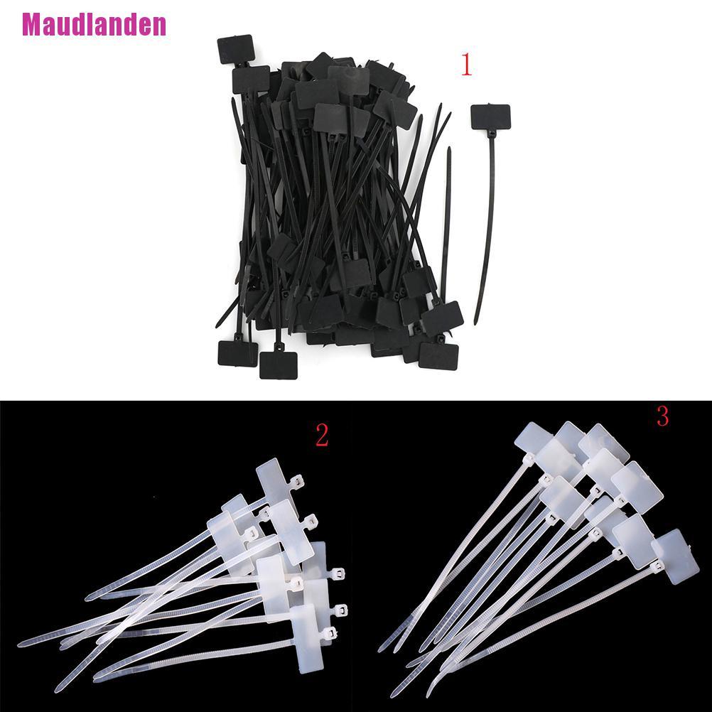 Set 100 Thẻ Đánh Dấu Dây Cáp Nguồn Rj45 Rj12 Tự Khóa Bằng Nylon