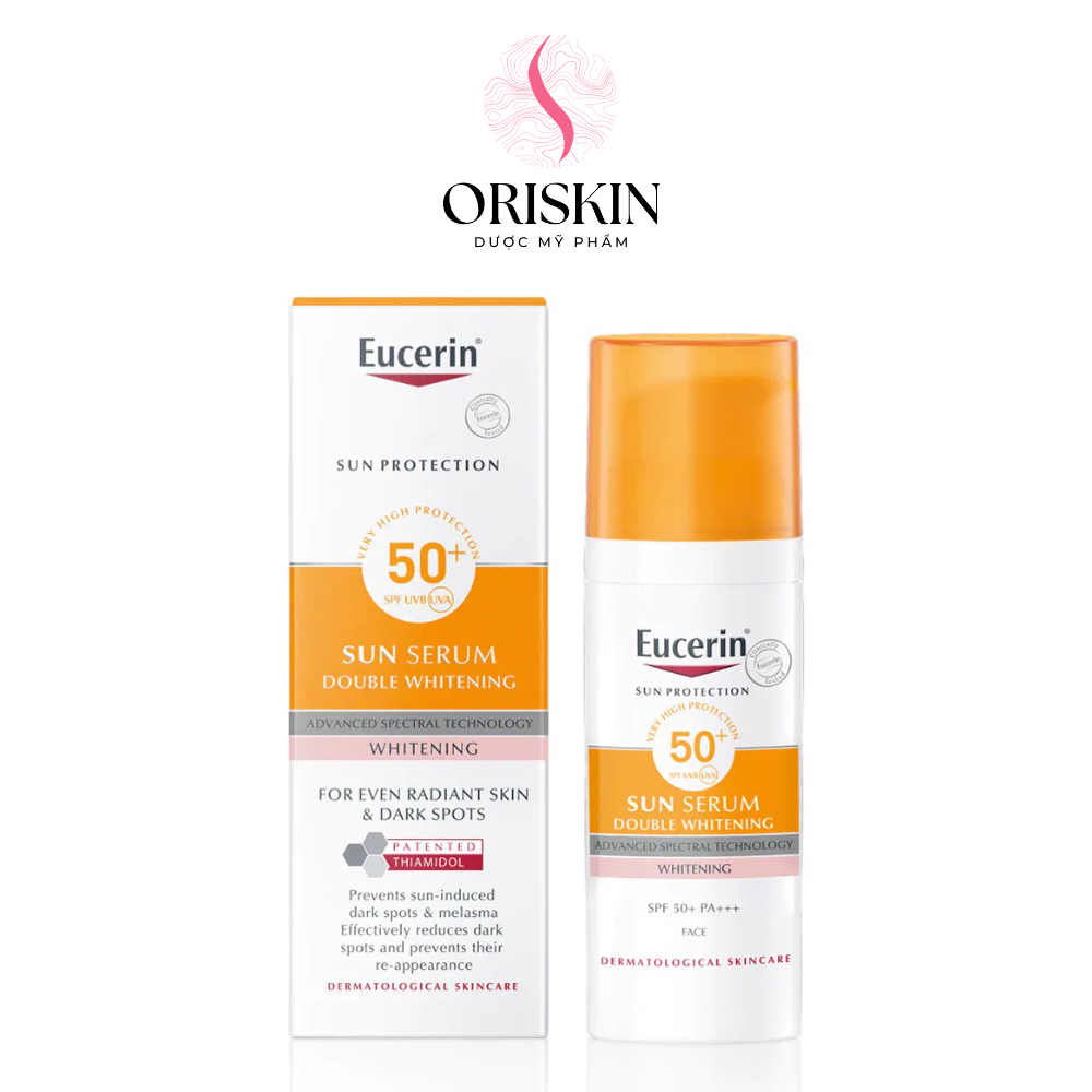 Eucerin Kem Chống Nắng Giúp Giảm Thâm Nám Và Dưỡng Trắng Da Eucerin Sun Serum Double Whitening SPF50+ 50ml