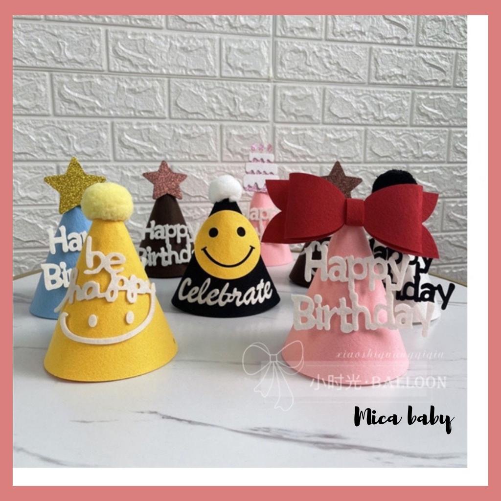 Mũ nón trang trí sinh nhật, trang trí Noel hình chóp đáng yêu cho bé Mica Baby M67