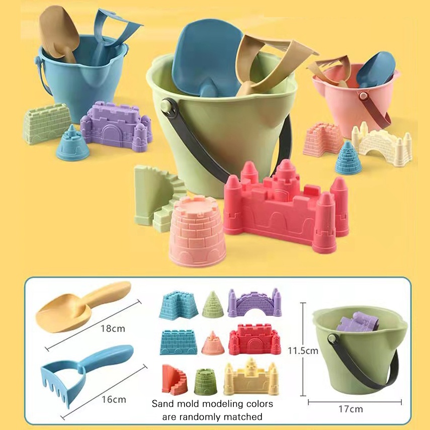 Bộ đồ chơi MAMIMAMIHOME xô và xẻng xúc cát cho bé chơi ở bãi biển