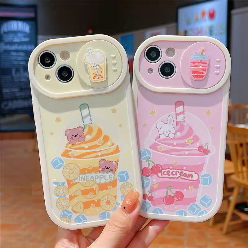 Ốp Điện Thoại tpu Mềm Hình Trà Sữa Cho Iphone 12 pro max 11 pro max 14promax 13promax