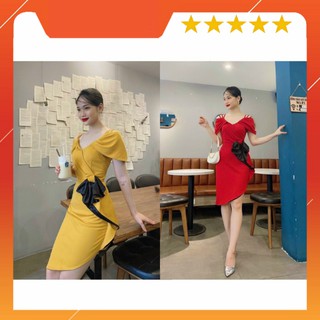 Đầm ôm body có nơ cạnh sườn - Shop Thảo Nguyễn