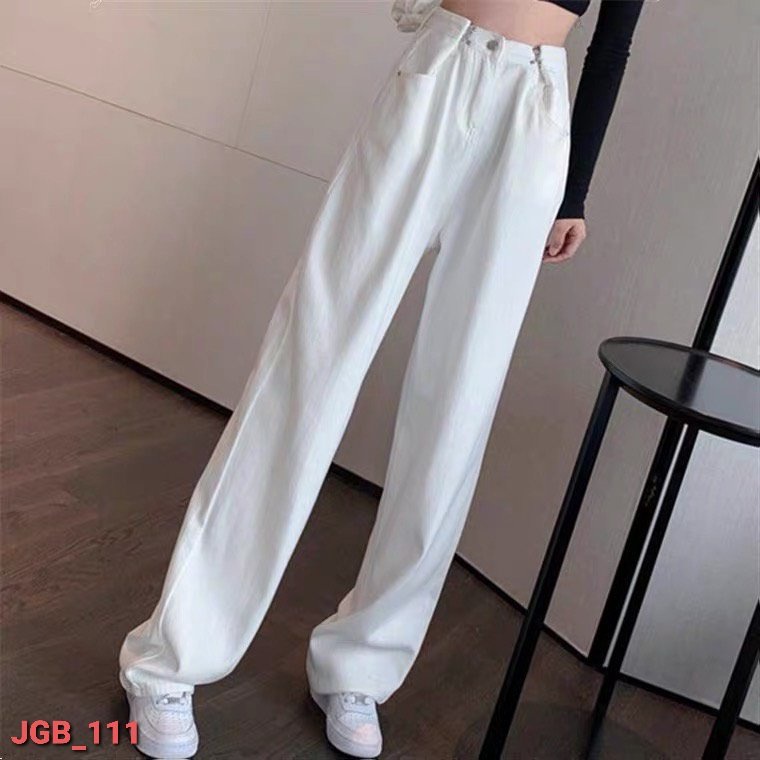 Quần jeans ống rộng gài eo Ulzzang Unisex Kanimi - QJ01 | BigBuy360 - bigbuy360.vn