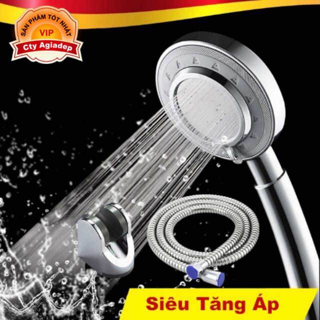 Bát sen tráng bạc 3 chế độ + Dây sen + Giá đỡ