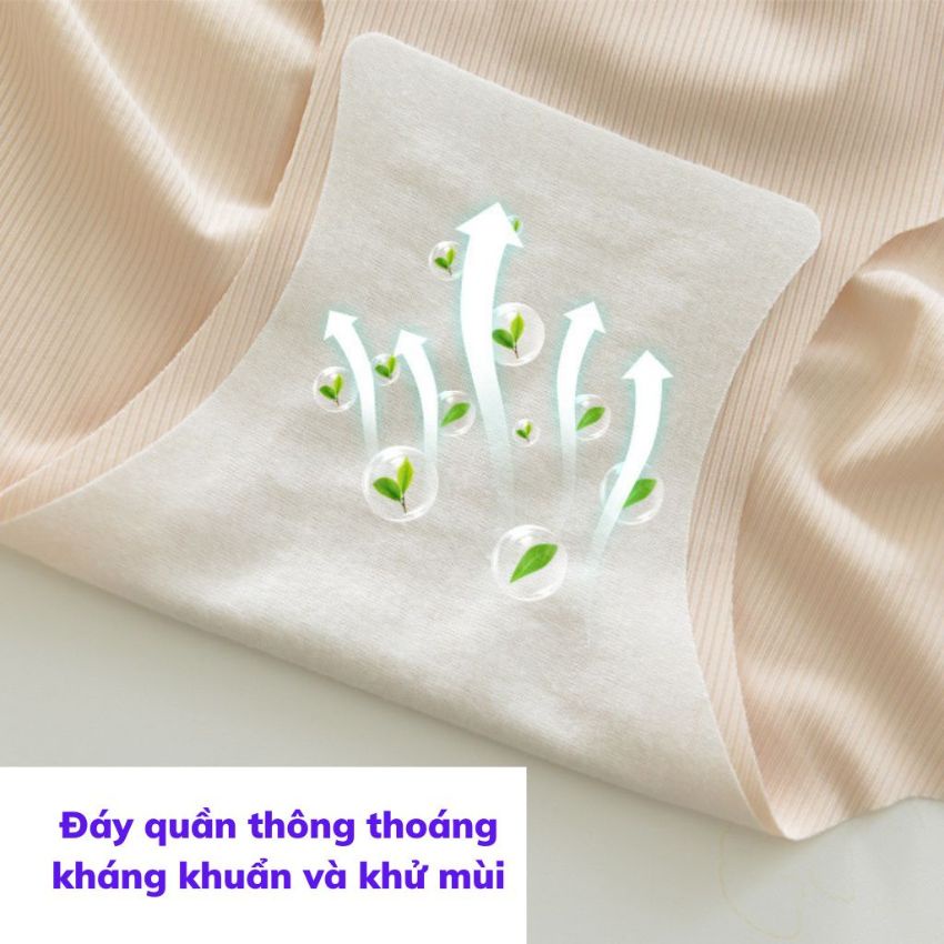 Quần lót nữ su đúc không đường may chất co dãn thun lạnh thoáng mát và thoải mái L8368