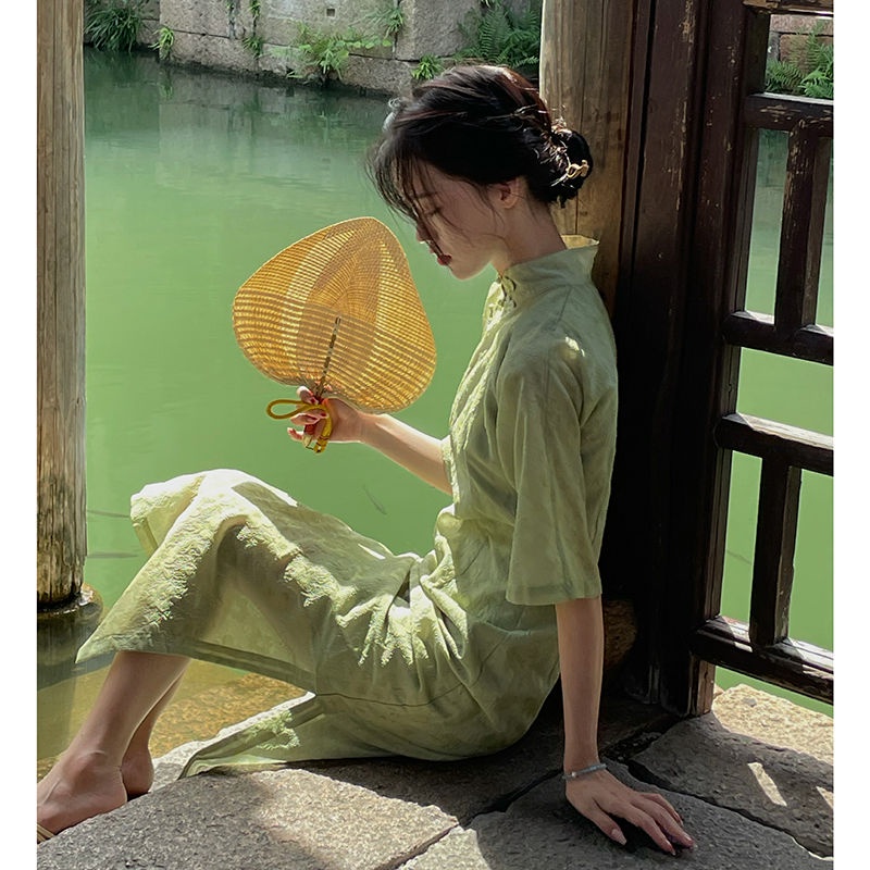 Sườn Xám Cách Tân Thiết Kế Mới Cao Cấp Thời Trang Dành Cho Mùa Hè